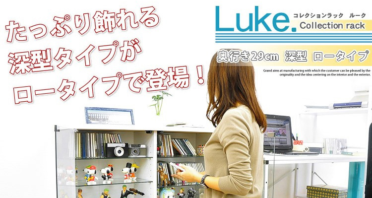 コレクションラック【ルーク】深型ロータイプ