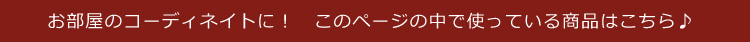 このページの中で使っている商品はこちら♪