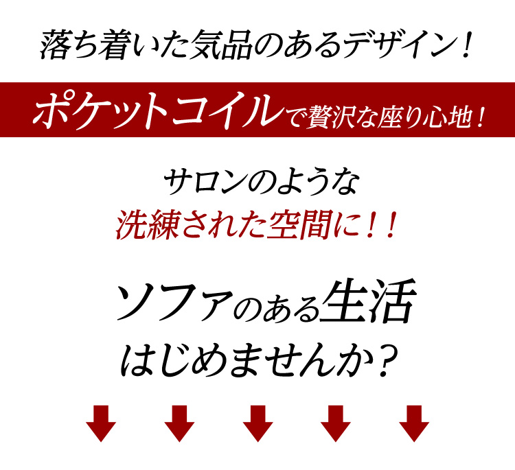 ポケットコイル使用！2人掛けハイバックソファ【-Mughetto-ムゲット】