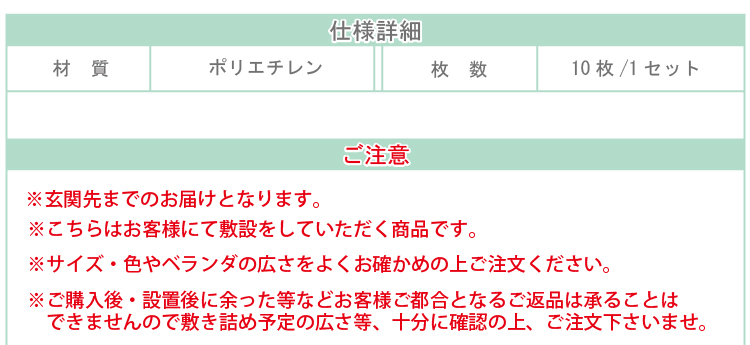 ジョイント式人工芝パネルタイプ【30ｘ30cm】10枚セット