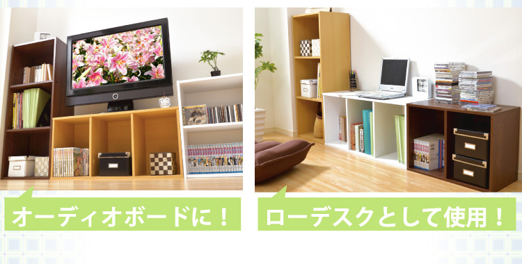 カラーボックスシリーズ【kara-baco2】2段　2個セット