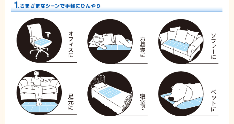 ヒラカワ ひんやりジェルマット ラグジュアリー【ケットタイプ(120cm×95cm)】