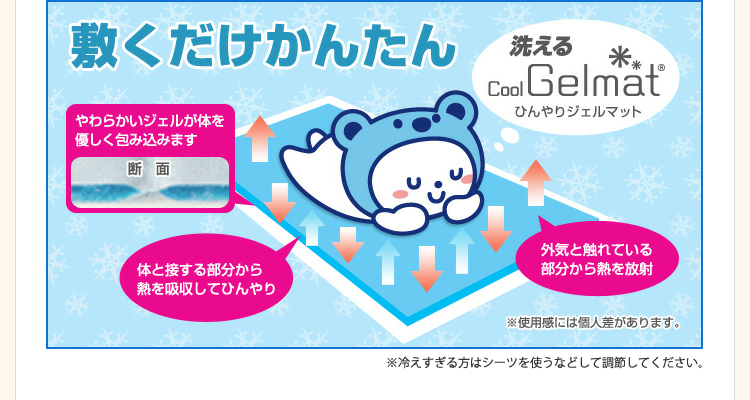 ヒラカワ ひんやりジェルマット ラグジュアリー【ケットタイプ(120cm×95cm)】