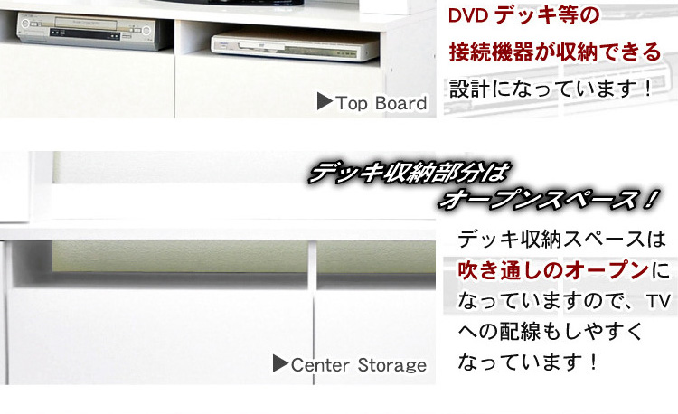鏡面ハイタイプテレビ台【スクエア】120cm幅