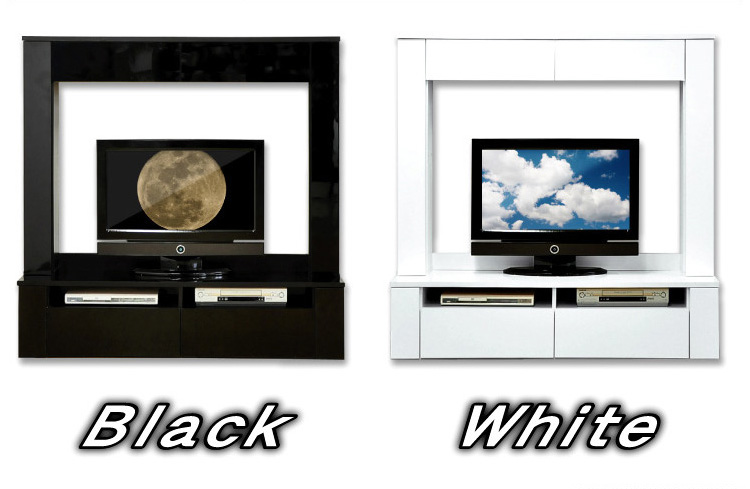 鏡面ハイタイプテレビ台【スクエア】150cm幅