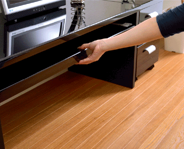 《鏡面仕上げ》ロータイプPCデスク【NOCHE】ノーチェ(2点セット)