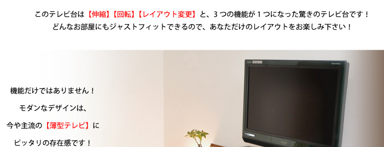 完成品_伸縮テレビ台【エル】