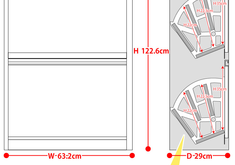 フラップ式シューズボックス【Patan】