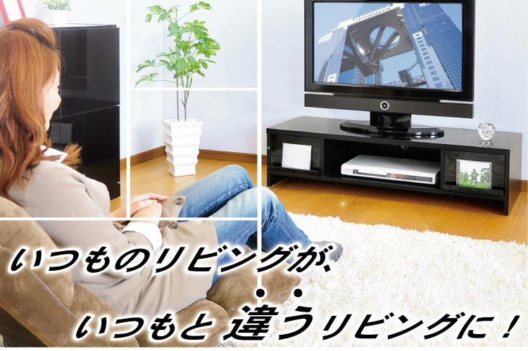 鏡面テレビ台【スクエア】110cm幅