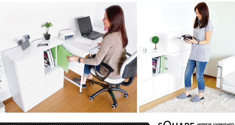 スクエアキャビネット【4枚扉タイプ】