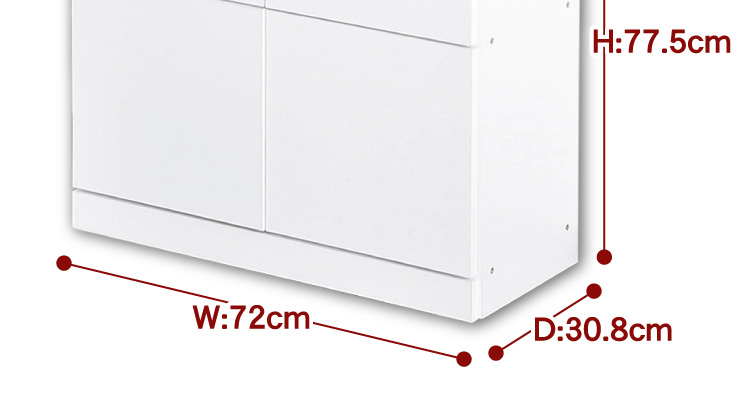 スクエアキャビネット【4枚扉タイプ】