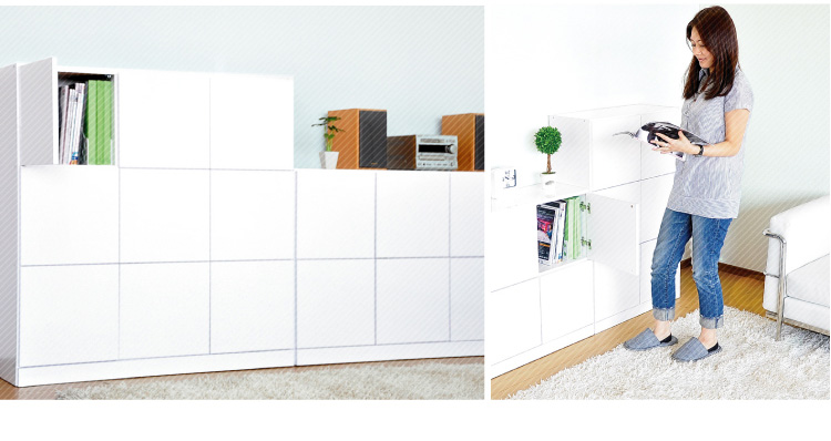 スクエアキャビネット【横6枚扉タイプ】