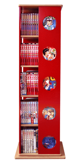 回転式タワーコミックラック【5段】