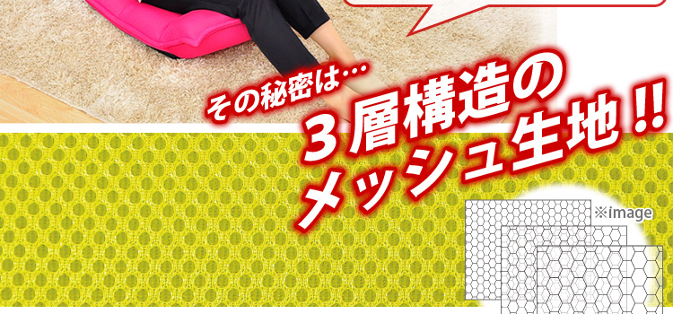 【さらさらメッシュ座椅子【WING.】ウィング